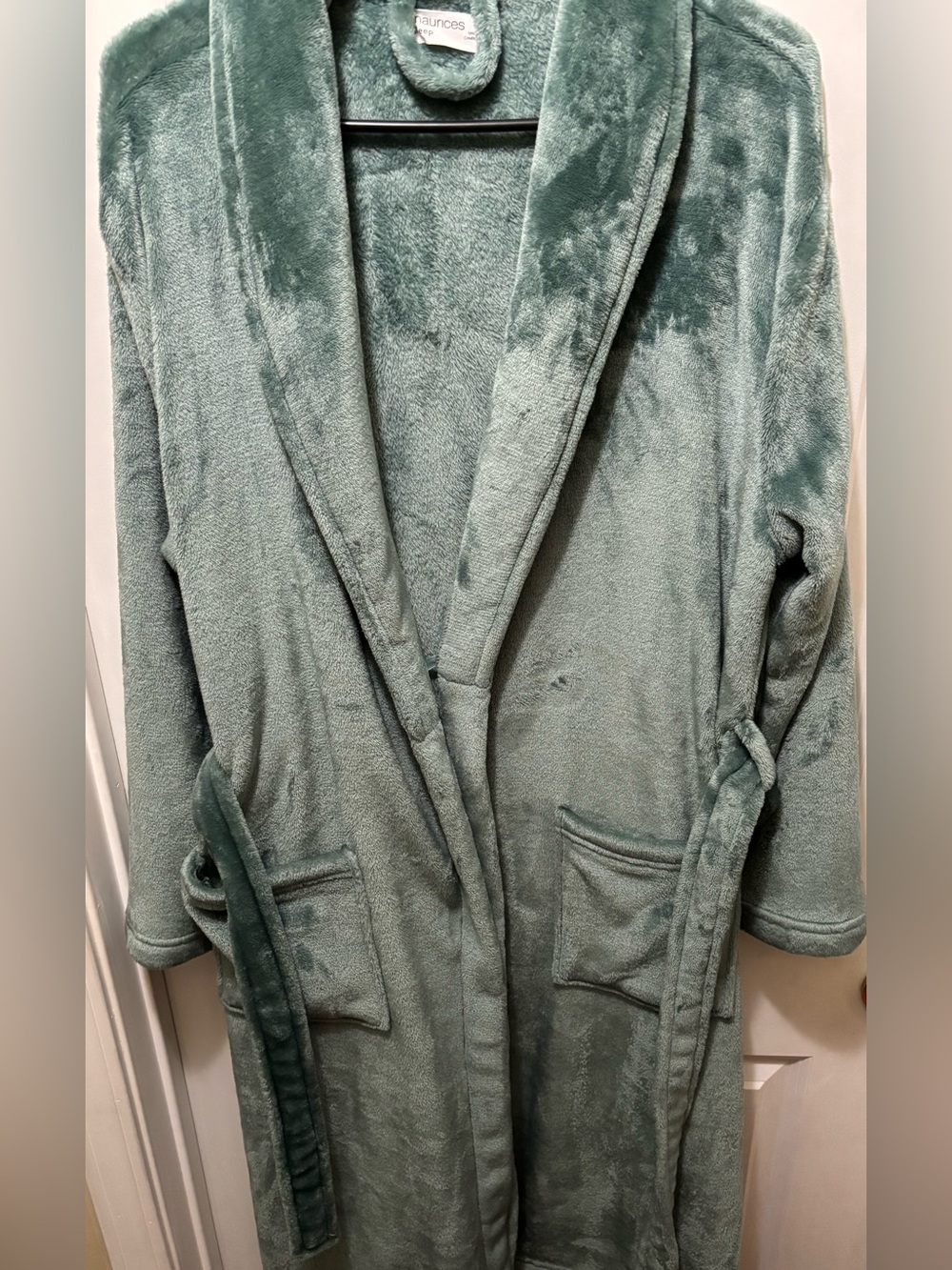 Maurice’s Soft Plush Shawl Collar Robe in Sage Green